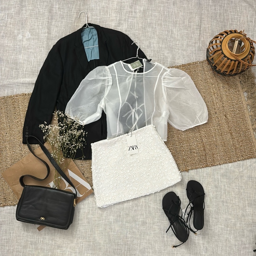 ZARA Sequin MINI SKIRT ZW COLLECTION